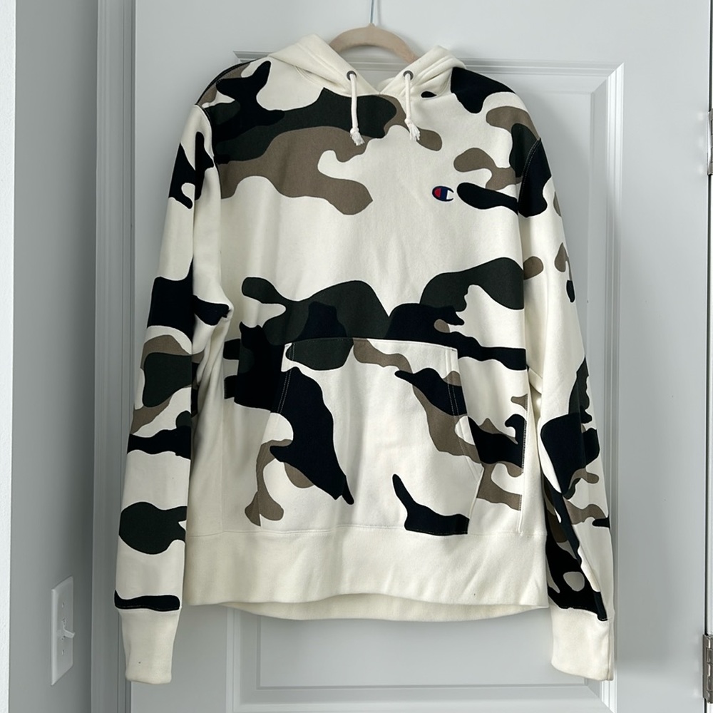 adidas Cream Black Olive Camo Hoodie
